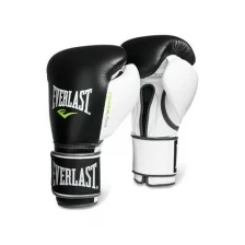 Перчатки тренировочные Everlast Powerlock 18oz черный/белый /зеленый