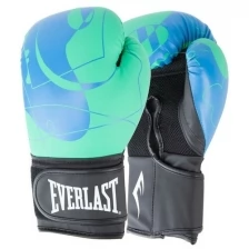 Перчатки тренировочные Everlast Spark 10oz синий/зеленый