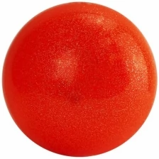 Мяч для художественной гимнастики однотонный, арт.AGP-19-06, d19 см, ПВХ, оранжевый с блестками