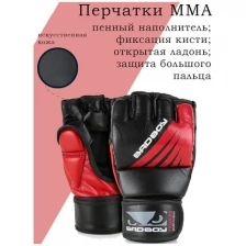 Перчатки для ММА Bad Boy Training Series Impact With Thumb Black/Red L/XL