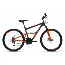 Велосипед горный двухподвесной ALTAIR MTB FS 26 2.0 D 18" (2022), 18" темно-серый