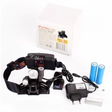 Фонарь налобный аккумуляторный Ultraflash E156 черный 4 режима