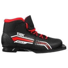 Ботинки лыжные Трек Soul NN75 ИК, цвет чёрный, лого красный, размер 32 Trek 7149375 .