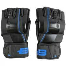 Перчатки для ММА Boybo B-series, цвет чёрный/синий, размер M