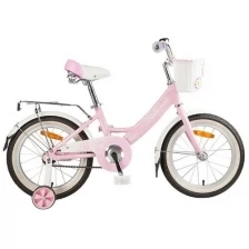Велосипед детский Novatrack "Girlish Line", цвет: розовый, 16" алюминиевый