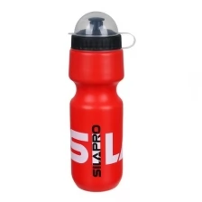 SILAPRO Бутылка / фляга для воды велосипедная с крышкой, 650 мл, 23х7 см, цвет желтый