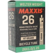 Велокамера Maxxis 2020 Welter Weight 26X1.0/1.25 Fvsep48 Вело Ниппель 48