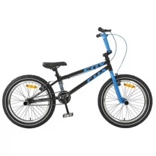 Велосипед BMX Tech Team FOX 2020 рама 20,5 колёса 20 с пегами в комплекте (чёрно-синий)