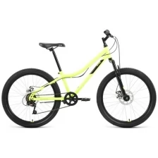 Велосипед ALTAIR MTB HT 2.0 D 24" (2022) (Велосипед ALTAIR MTB HT 24 2.0 D (24" 6 ск. рост. 12") 2022, ярко-зеленый/черный, RBK22AL24096)