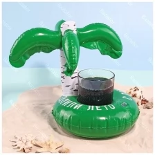 Надувной подстаканник в бассейн береза пальма для напитков; пляжный надувной держатель коктейлей для вечеринок; надувной бар береза, зеленая