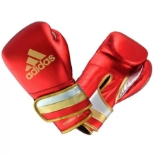 Перчатки боксерские AdiSpeed Metallic красно-золото-серебристые (вес 12 унций)