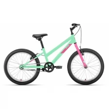 Велосипед ALTAIR MTB HT 20 LOW (20" 1 ск. рост. 10.5") 2022, мятный/розовый, IBK22AL20085