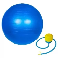 Мяч гимнастический 65 см, надувной фитнес мячик бол, антивзрыв, насос в комплекте