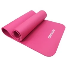 Коврик для йоги 10 мм толстый для занятий фитнесом пилатесом и растяжкой 183*61*1 см розовый