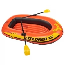 Надувная лодка "Explorer 300 Set" 211 x 117 x 41 см с веслами и насосом Intex 58332