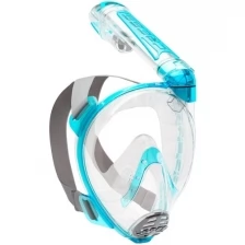 Полнолицевая маска для плавания/снорклинга CRESSI DUKE прозрачный/синий (S/M)