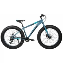 Велосипед FOXX BUFFALO 26" (2021) (Велосипед FATBIKE FOXX 26" BUFFALO синий, алюминий, размер 17")