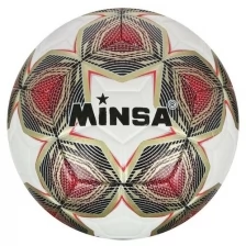 Мяч футбольный MINSA, размер 5, PU, 430 г, 12 панелей, машинная сшивка