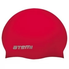Шапочка для плавания ATEMI, силикон (красный) SC309