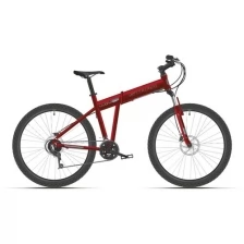 Складной велосипед Stark Cobra 26.2 D, год 2021, ростовка 20, цвет Красный-Серебристый