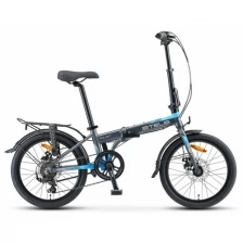 Городской велосипед STELS Pilot 630 MD 20 V010 (2020) серый/синий 11.5" (требует финальной сборки)