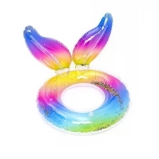 Круг надувной для плавания для детей , разноцветный в стиле "Единорога" пвх, размер 70 см
