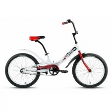 Велосипед FORWARD Scorpions 20 1.0-10,5"-21г. (белый-красный)