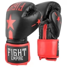 Перчатки боксёрские FIGHT EMPIRE 4153938, 10 унций, цвет чёрный