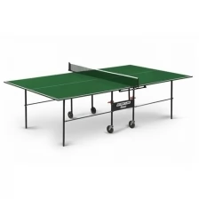 Теннисный стол Start Line Olympic GREEN, любительский, для помещений, складной, с сеткой