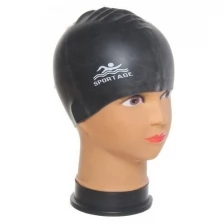 Шапочка для плавания силиконовая Sportage Black