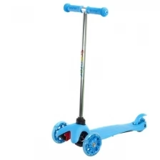 Самокат-кикборд DIGICARE DISCO, детский, max 60 кг, мигающие колеса, голубой