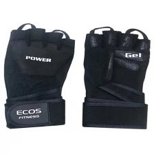 Перчатки атлетические ECOS , мужские, цвет -черный, размер: S, модель: SB-16-1057
