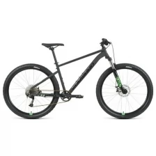 Горный велосипед FORWARD Sporting 27,5 XX 2021, черный матовый/ярко-зеленый, рост 17"