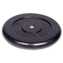 Диск MB BARBELL Barbell обрезиненный, черный, диаметр 26 мм, 25 кг