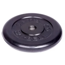 Диск MB BARBELL d 31 мм обрезиненный, чёрный 5,0 кг Atlet