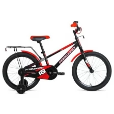 Детский велосипед FORWARD METEOR 18 2021, черный/красный
