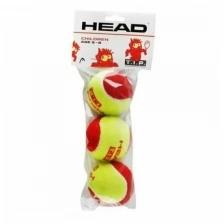 Мячи для большого тенниса HEAD T.I.P Red, арт.578213/578113,уп.3 шт, фетр,нат.резина,желто-красный