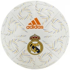 Мяч футбольный ADIDAS RM Clab Home GU0221, размер 5, машинная сшивка, белый