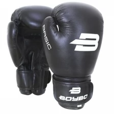 Перчатки боксерские BoyBo Basic к/з 8 OZ цв.чёрный