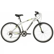 Велосипед FOXX AZTEC 26" (2021) (Велосипед FOXX 26" AZTEC серебристый, сталь, размер 14")