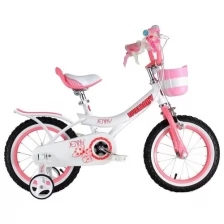 Детский велосипед Royal Baby RB14G-4 Princess Jenny Girl Steel 14 белый-розовый (требует финальной сборки)