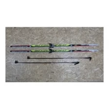 Лыжный комплект Grandeur (лыжи, палки, креплен. 75) (цвет палок в ассорт.) step 195см (салатовый)