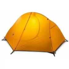 Палатка одноместная Naturehike сверхлегкая + коврик NH18A095-D, оранжевая, 6927595701836