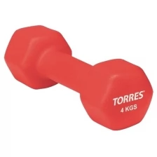 Гантель (1шт) 4 кг неопрен Torres PL50014