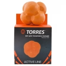 Мяч для трен. реакции TORRES Reaction ball, диам. 8 см, резина, оранжевый