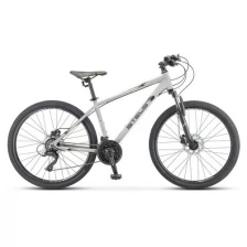 Велосипед 26" Stels Navigator-590 D, K010, цвет серый/салатовый, размер рамы 18"