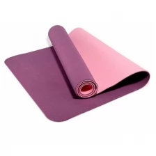 Коврик спортивно-туристический с сумкой для переноски 183х61х0,6 фиолетовый, розовый