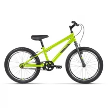 Велосипед ALTAIR MTB HT 20 1.0 (20" 1 ск. рост. 10.5") 2022, ярко-зеленый/серый, IBK22AL20078