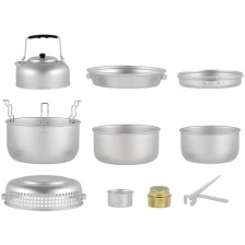 Набор туристической посуды с горелкой Camping Cooking Set(набор 9 предметов), Atom