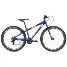 Велосипед FORWARD TORONTO 26 1.2 (26" 7 ск. рост. 13") 2022, черный/ярко-зеленый, RBK22FW26029